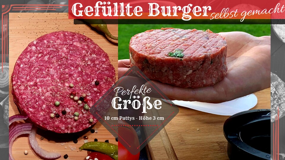 Gefüllte Burger sind bessere Burger - saftiger, weniger Sauerei und geschmacklich einfach Bombe!