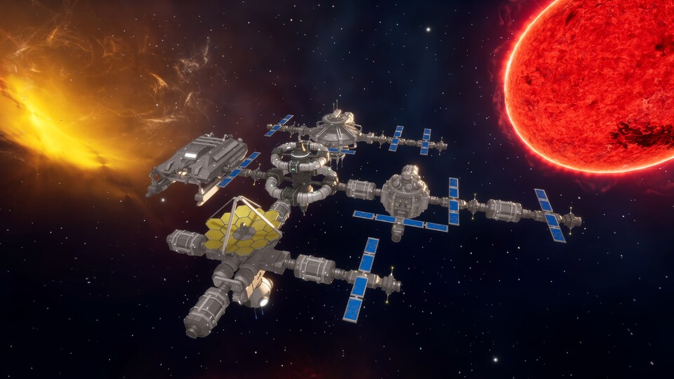 Raumstationen sind in Beyond Astra wichtige Knotenpunkte für Handel und Wirtschaft.