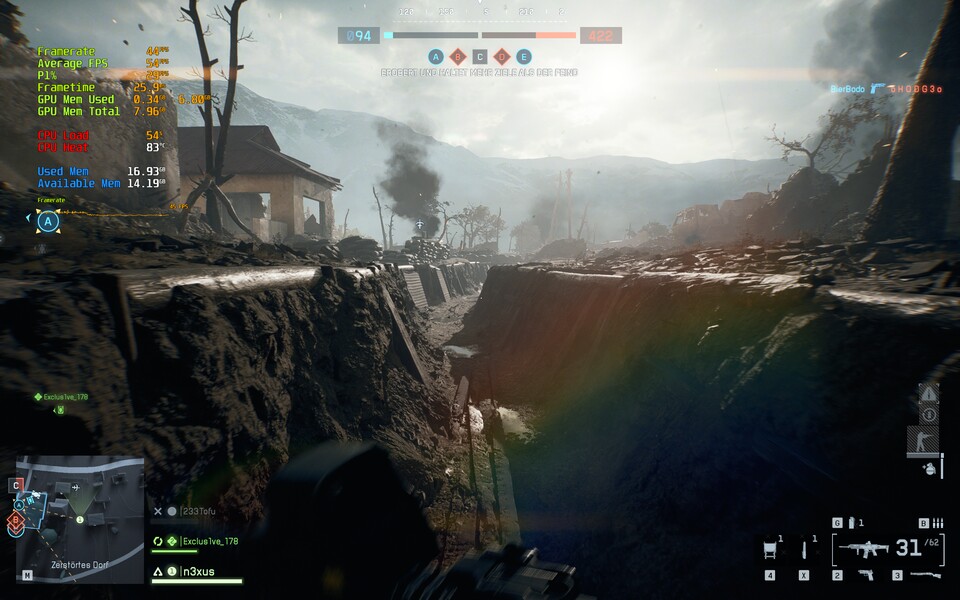 Ultra-Settings sind mit der RTX 5060 Laptop zwar nicht drin, aber insbesondere mit mittleren Details läuft der Multiplayer Shooter wirklich gut.