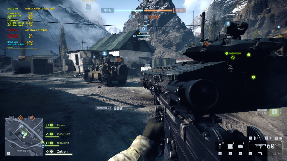 Habt ihr einen noch schnelleren Gaming-Monitor vor euch, könnt ihr die FPS per Multi-Frame-Generation vervielfachen und sogar 360 Hz Monitore ausreizen.