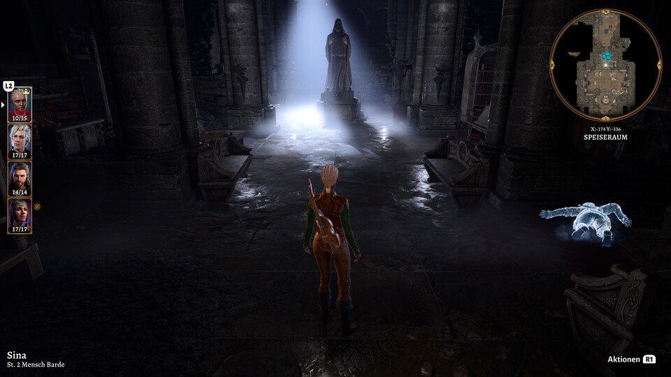 Das reduzierte Interface gibt der Spielwelt mehr Platz, um sich zu entfalten. Noch schöner wär’s ohne Minimap, die derzeit aber leider nur per Mod deaktivierbar ist.