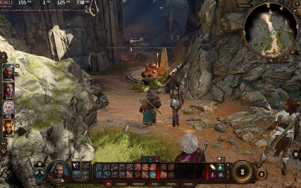 Für ein rundenbasiertes Rollenspiel sind 155 FPS bei vollen Details zwar nicht nötig, es schadet aber auch nicht.