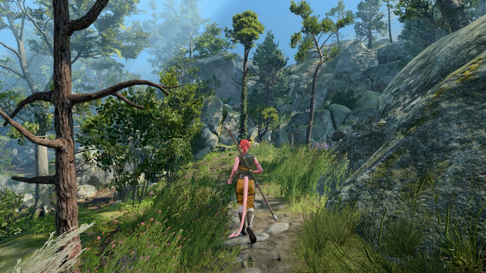 Native Camera Tweaks erlaubt neue Perspektiven, zum Beispiel diesen schönen Blick in die Ferne. Auch isometrische Perspektiven sind möglich, sodass Baldur’s Gate 3 an seine Vorgänger aus den 90ern erinnert.