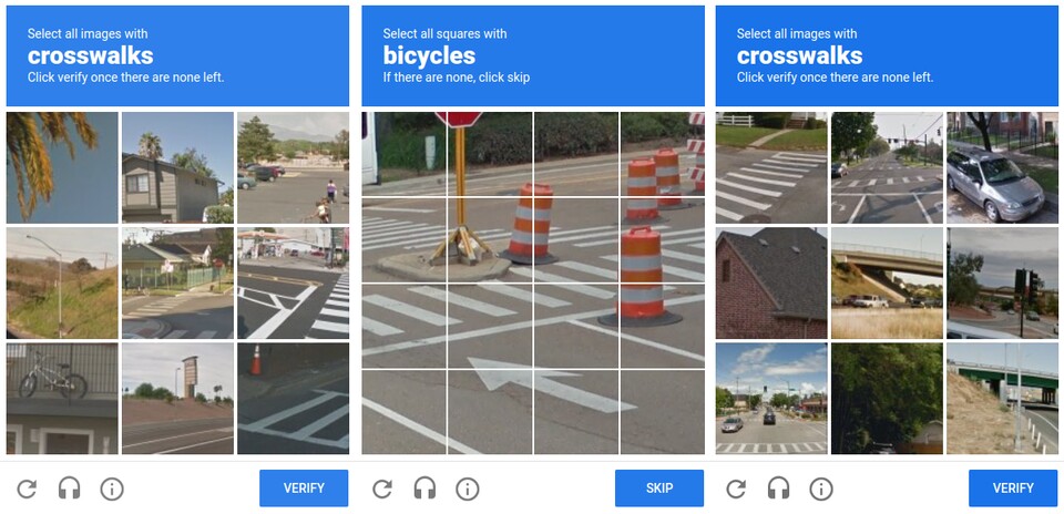 Die Bilder, die reCAPTCHA uns in den letzten Jahren präsentiert hat, hatten ein auffallendes übergeordnetes Thema: Straßenverkehr. (Bildquelle: NopeCHA.com)