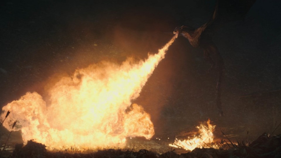 Das volle Potential ihrer Drachen auszuschöpfen schafft Daenerys dank dem Schneesturm des Nachtkönigs nicht.