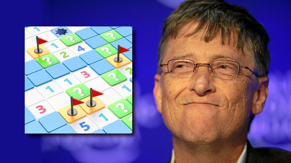 Glaubt man einem ehemaligen Kollegen von Bill Gates, war er zeitweise süchtig nach Minesweeper.