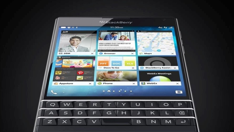 Das Blackberry Passport war mit seinem quadratischem Display und physischer Tastatur sehr einzigartig - ein Erfolg wurde es leider trotzdem nicht (Bild: Blackberry)