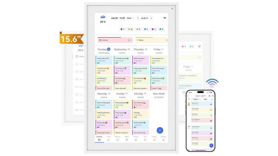 Sieht aus wie ein Bilderrahmen, aber kann so viel mehr: der TABWEE P15 Kalender