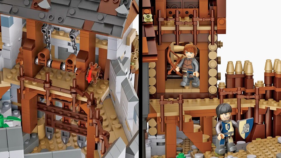 Selbst im Mini-Format hat Burg Blaustein coole Funktionen und Minifiguren.