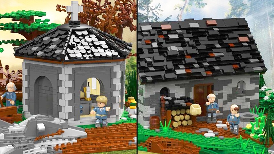 Die ersten Mönche des Klosters sind schon da! Beide Einstiegs-Sets kommen mit bedruckten Minifiguren.