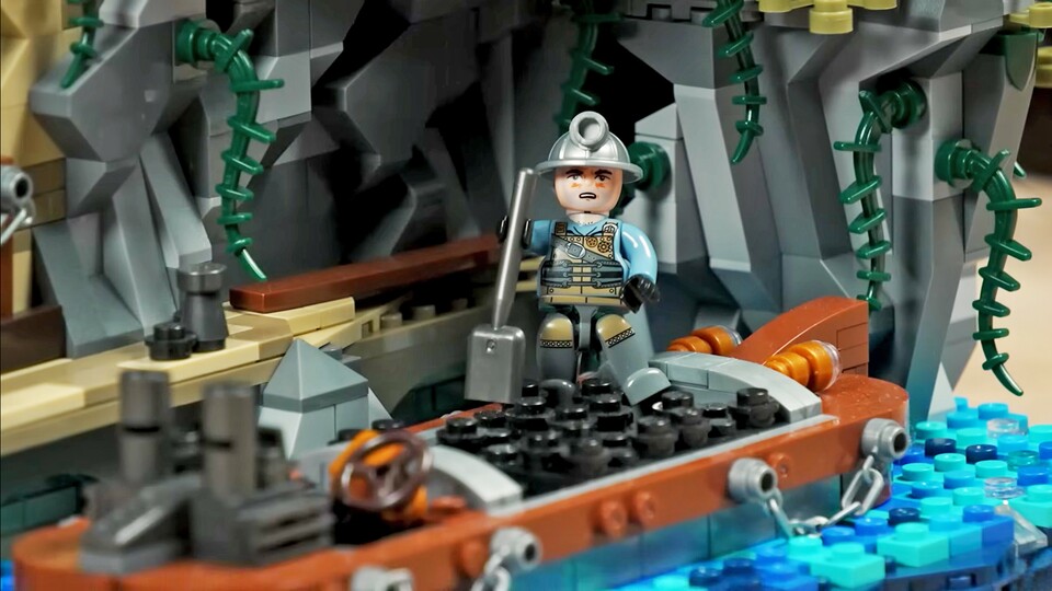 Der Maschinist muss den ganzen Tag Kohle schippen. Da würde ich auch grimmig gucken.