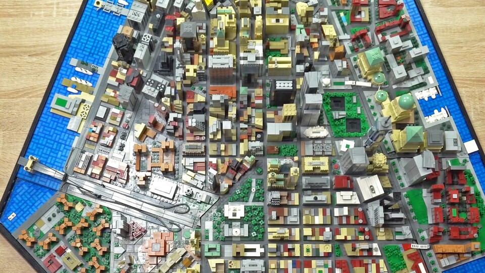 Auch die Brooklyn Bridge hat es in das Modell geschafft, im Gegensatz zu China Town, das knapp außerhalb der Grenze liegt.