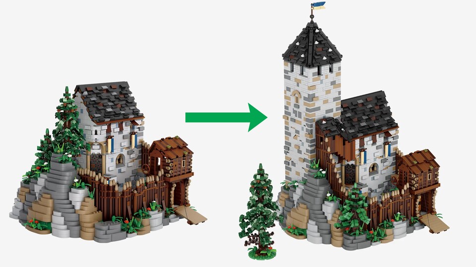Den Platz, den man mit der kleinen Burg Blaustein spart, kann man hervorragend für mehr Erweiterungen nutzen!