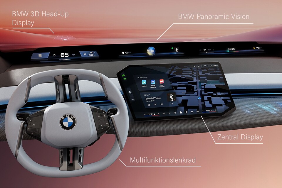 So sehen die vier Hauptelemente des neuen Fahrsystems bei BWM aus. Bildquelle: BMW