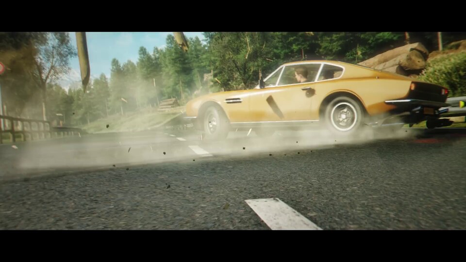 Bonds neuer, alter Aston Martin DBS. Die Szene aus dem Trailer lässt mindestens eine ausgedehnte Verfolgungsjagd im Spiel erwarten.