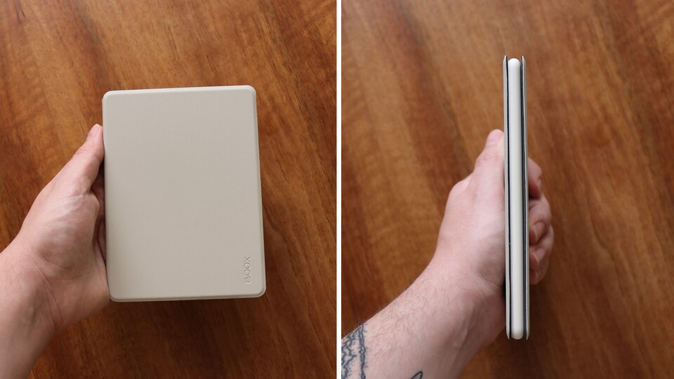 Der Boox Go 6 (Gen II) ist nicht nur etwas kleiner als andere Reader, sondern mit einer Dicke von rund 6,8 Millimetern auch besonders dünn.