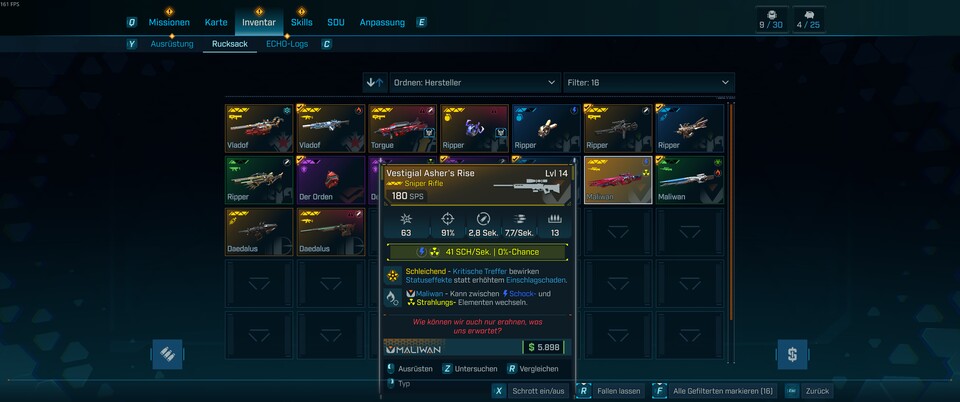 Mit Ashers Rise seht ihr in Borderlands 4 den Gegnern dabei zu, wie ihr Lebensbalken runtertickt. 