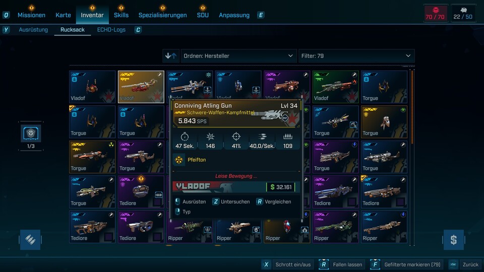 In Borderlands 4 haben nur legendäre Waffen geheime Effekte, die mit einer roten Beschriftung angezeigt werden.