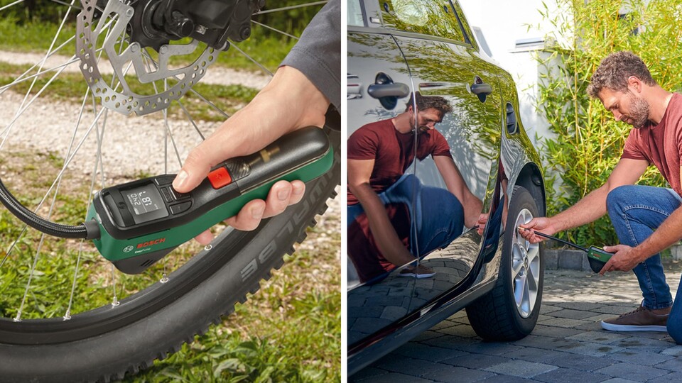 Nie wieder wegen Reifenluftdruck zur Tankstelle: Ein solcher Minikompressor kostet nicht viel und hat dennoch enorm Power.
