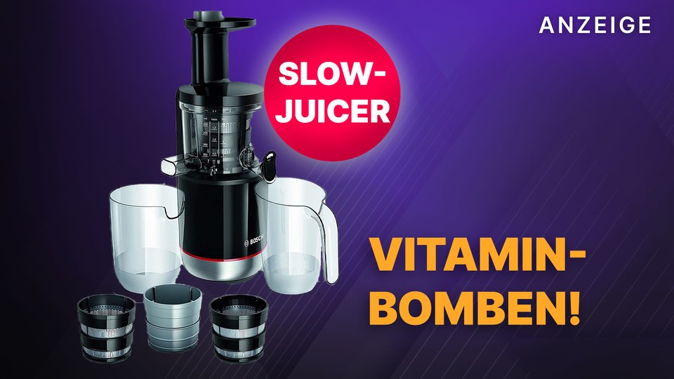 The Bosch SlowJuicer VitaExtract is a vitamin-friendly juicer.  It's now on sale at Amazon for over 50% off.