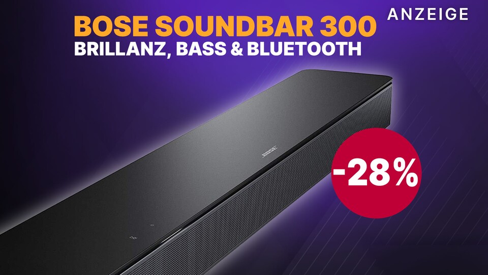 Die Bose Soundbar 300 beherrscht Bluetooth, unterstützt Alexa, ist smart bedienbar und kann vor allem auch: guten Sound. Jetzt ist sie im Amazon-Angebot richtig günstig zu haben.