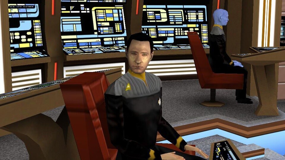Ein echter Captain drückt nicht jeden Knopf selbst, dafür gibt's schließlich Data und den Rest der Brückencrew.