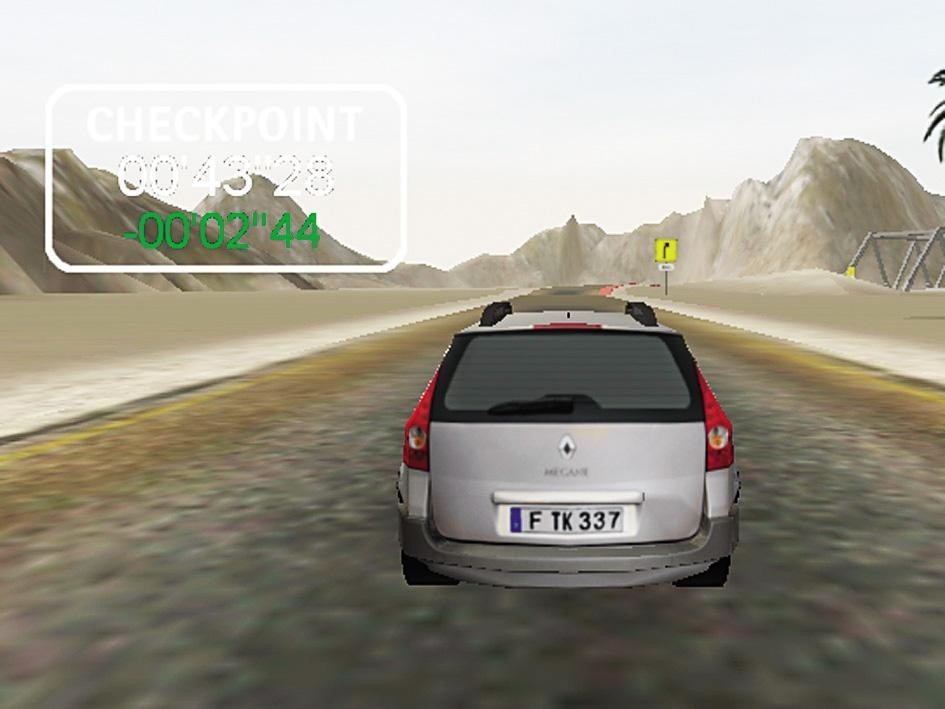 Mégane Navigator: Testfahrt in der 3D-Wüste.