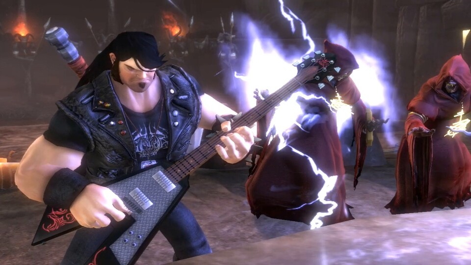 Ein Gitarrengott, wie er im Buche steht: Mit seiner Klampfe namens Clementine schleudert Eddie sogar mächtige Blitze.