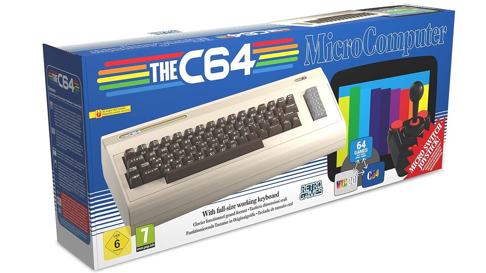 So sieht die Verpackung des C64 Maxi aus.