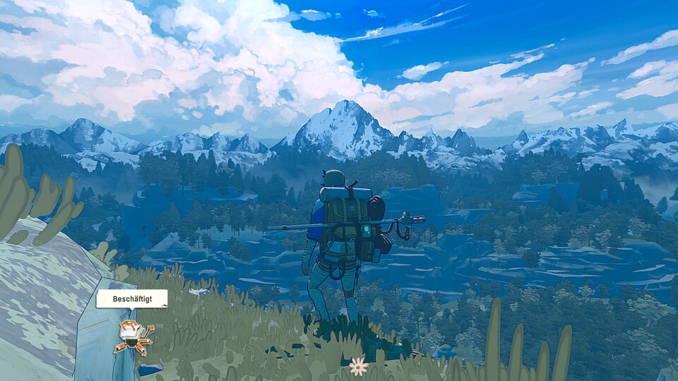 Während mein kleiner Drohnenbegleiter meine Kletterhaken einsammelt, genieße ich den Ausblick.