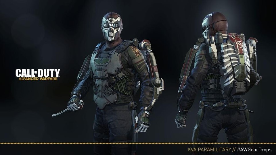 »The KVA Paramilitary« ist ein neues Ausrüstungs-Set für Call of Duty: Advanced Warfare. Wer den Shooter über Weihnachten spielt, darf sich über den KVA-Helm in den Supply-Drops freuen. 