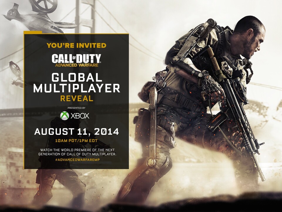Der Mehrspieler-Part von Call of Duty: Advanced Warfare wird am 11. August 2014 via Live-Stream enthüllt. 