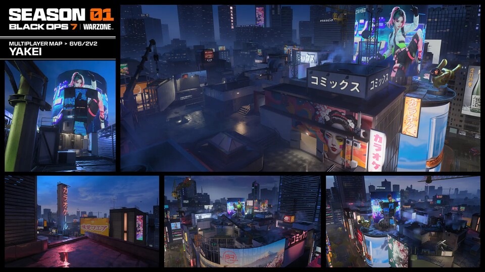 Layout und Locations der Black Ops 7 Map Yakei auf einen Blick.