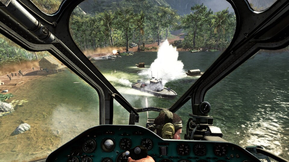 Erstmals in der Call of Duty-Serie dürfen wir selbst einen Helikopter fliegen.