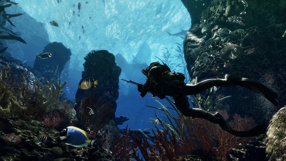 Schon mal hübscher als die Präsentation: ein Unterwasser-Bild von Call of Duty: Ghosts.