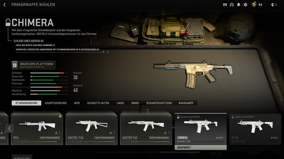 Mit Season 1 Reloaded für CoD Modern Warfare 2 und Warzone 2 ist das neue Sturmgewehr Chimera verfügbar.