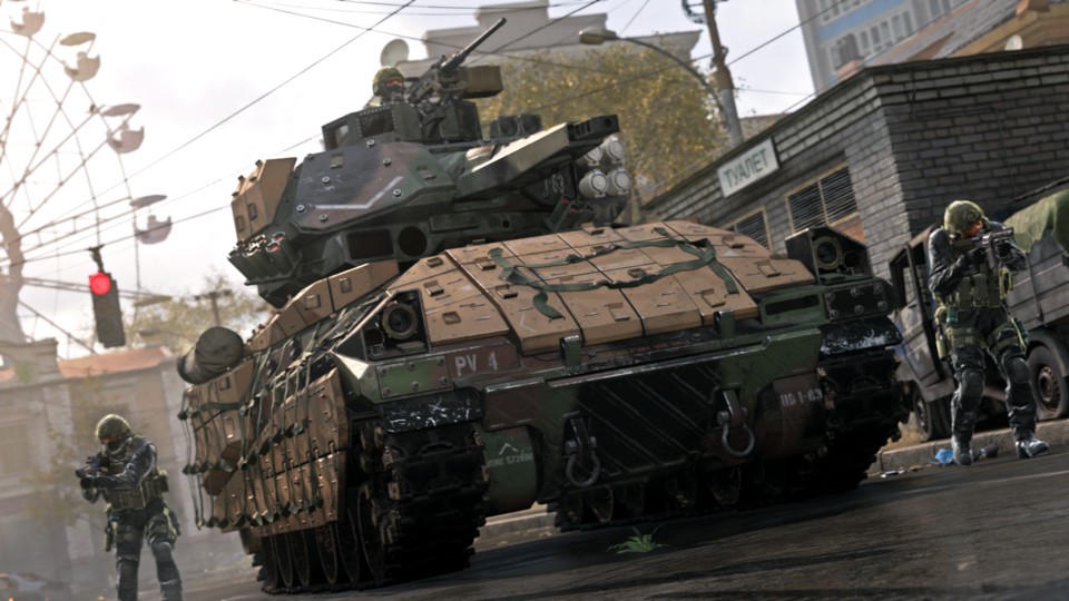 Call of Duty: Modern Warfare lässt euch Panzer fahren. Streaks können bemannt werden.