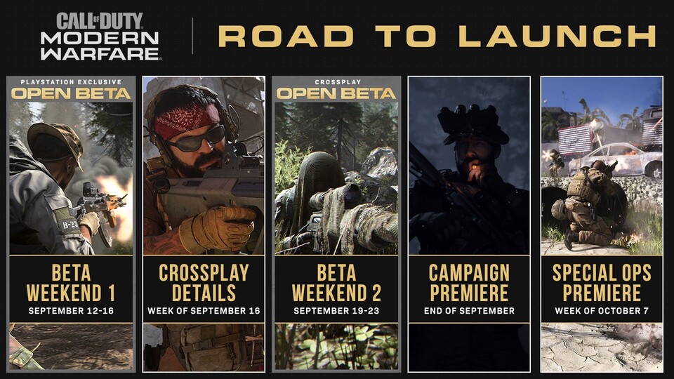 So sieht die Roadmap bis zur Veröffentlichung vom neuen Call of Duty aus.