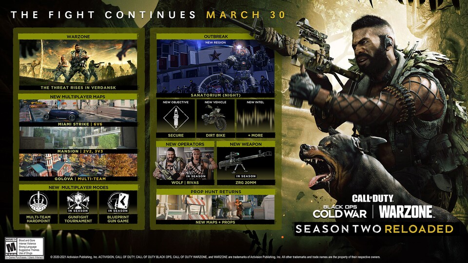Call of Duty Season 2 Reloaded zeigt seine Roadmap.