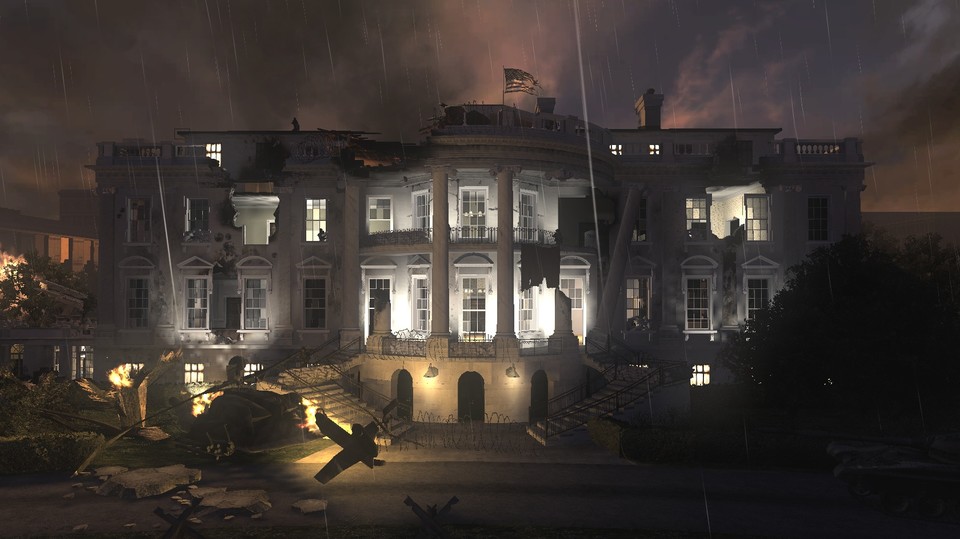 Das Weiße Haus ist in Modern Warfare 2 hart umkämpft. Eine EMP-Explosion schaltet nicht nur alle Lichter, sondern auch die Luftabwehr aus. 