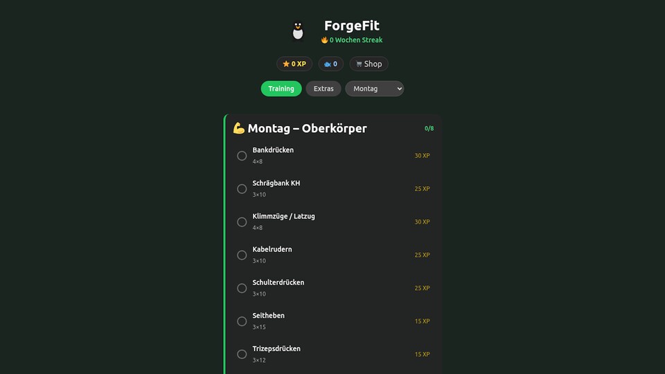 Mit nur einem Prompt wurde meine To-Do-App zur Fitness-App. (Bildquelle: GameStar Tech Aaron Hofmann)
