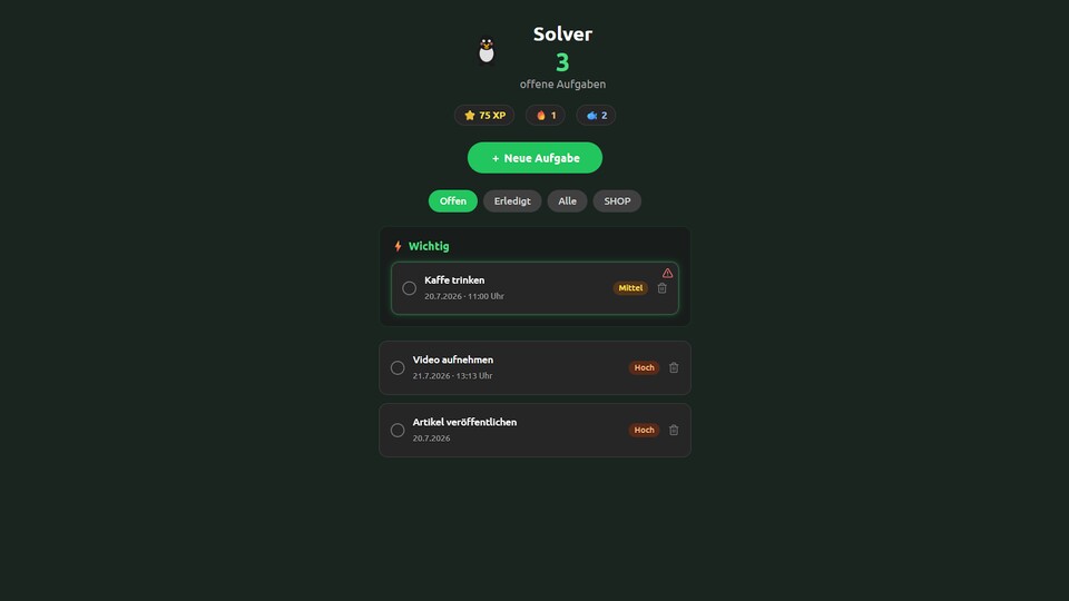 Ich habe mir mit Canva Code 2.0 eine Aufgaben-App fürs Web erstellen lassen. (Bildquelle: GameStar Tech Aaron Hofmann)