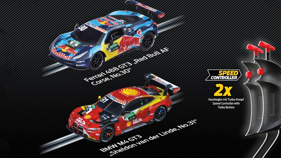 Es ist etwas komisch, einen Ferrari-Rennwagen nicht in Rot zu sehen. Dass ausgerechnet der BMW nicht himmelblau ist …