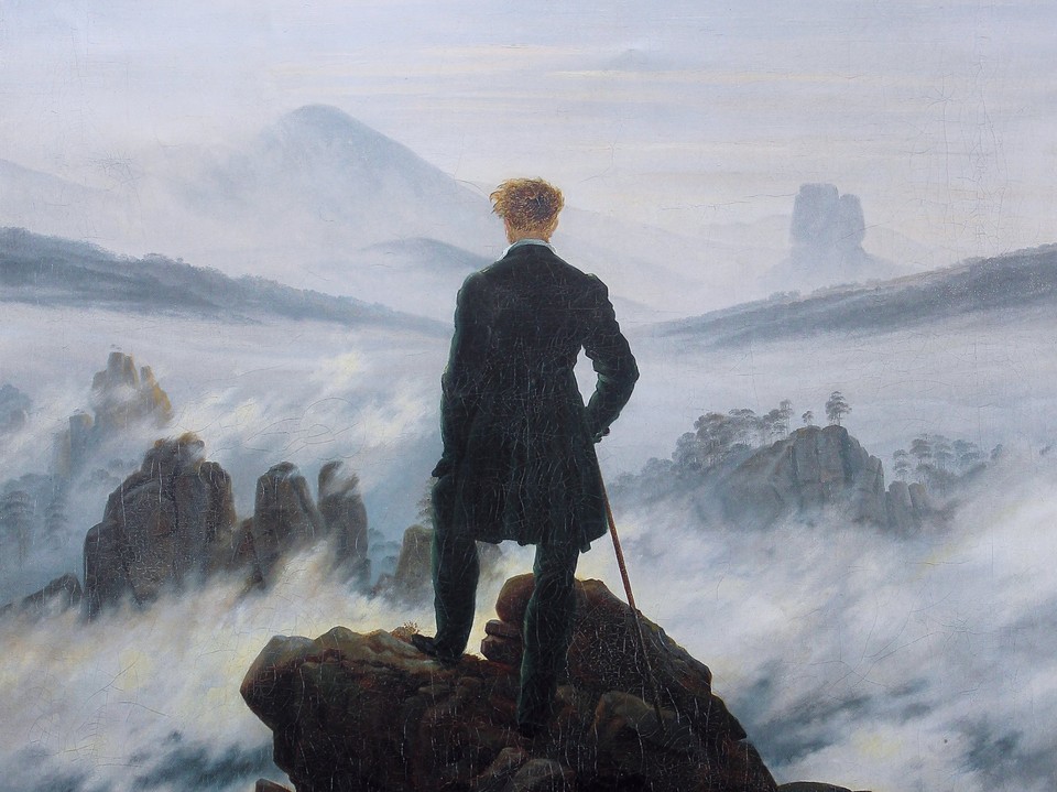 Caspar David Friedrichs Gemälde »Der Wanderer über dem Nebelmeer« versinnbildlicht das Fernweh.