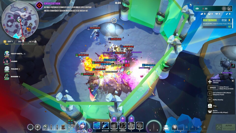 Mehrere Teams springen am gleichen Punkt ab, der wertvolles Loot verspricht. Es bricht komplettes Chaos aus.