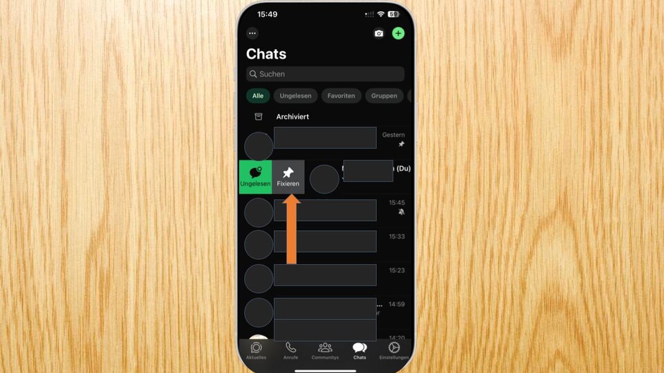 Einer der besten Tipps für ein aufgeräumtes WhatsApp ist, sich seine Lieblingschats zu fixieren.