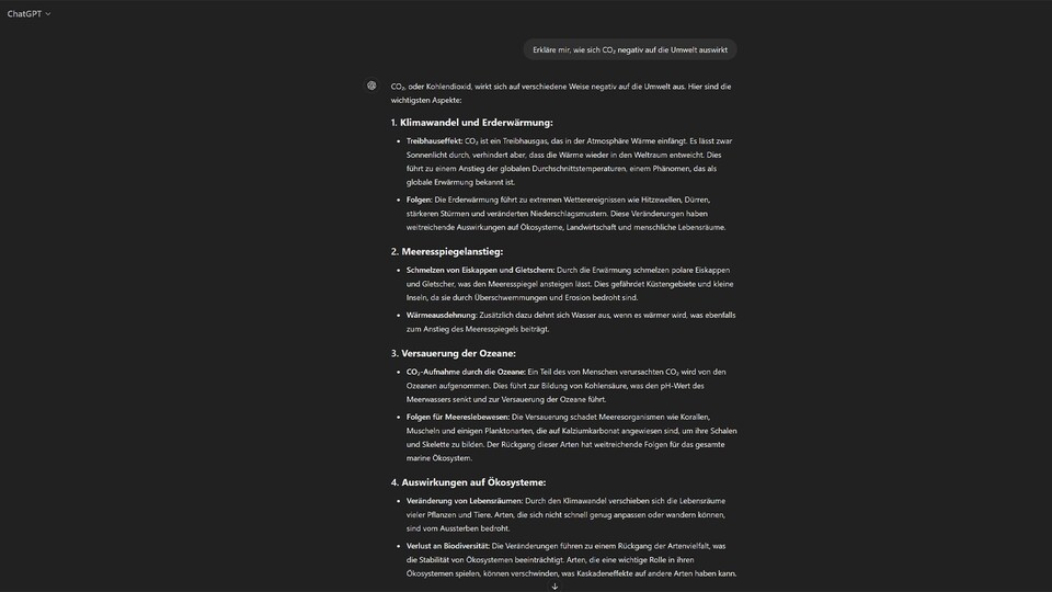 An diesem Beispiel erkennt ihr, dass ChatGPTs Belege nicht wirklich tief reichen.