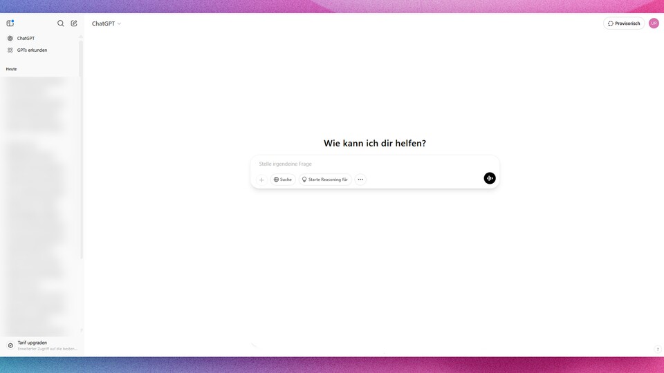 ChatGPT altes Design