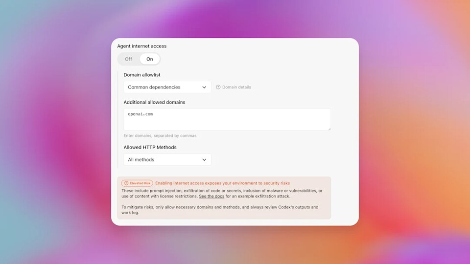 So sieht eine der neuen Warnhinweise aus. (Bildquelle: OpenAI)