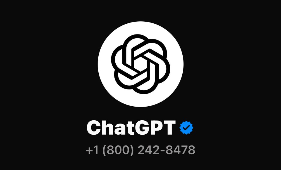 So sieht der WhatsApp-Kontakt von ChatGPT aus